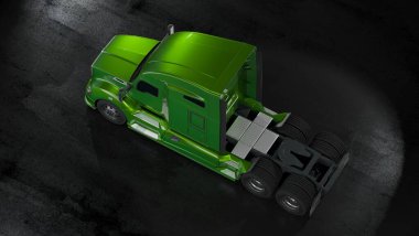 Markasız jenerik bir kamyonun 3B görüntülemesi