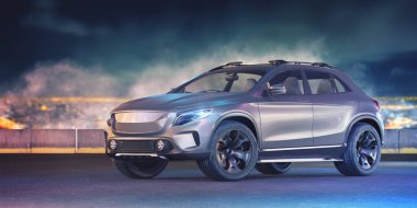 Markasız bir SUV 'un 3 boyutlu görüntülemesi