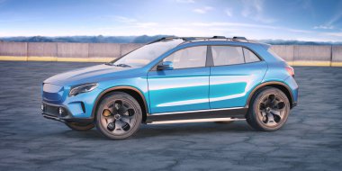 Markasız bir SUV 'un 3 boyutlu görüntülemesi