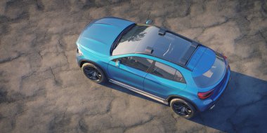 Markasız bir SUV 'un 3 boyutlu görüntülemesi