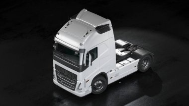 Markasız jenerik bir kamyonun 3B görüntülemesi