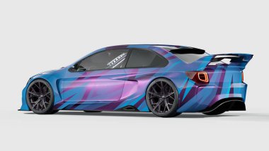 Markasız, jenerik konsept bir arabanın 3 boyutlu çizimi