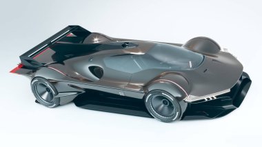 Markasız, jenerik konsept bir arabanın 3 boyutlu çizimi