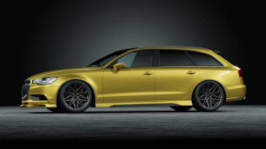 Markasız, jenerik konsept bir arabanın 3 boyutlu çizimi