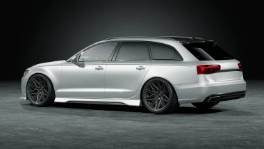 Markasız, jenerik konsept bir arabanın 3 boyutlu çizimi