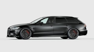 Markasız, jenerik konsept bir arabanın 3 boyutlu çizimi