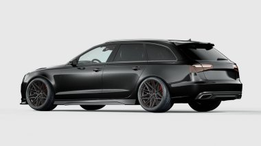 Markasız, jenerik konsept bir arabanın 3 boyutlu çizimi