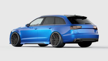 Markasız, jenerik konsept bir arabanın 3 boyutlu çizimi