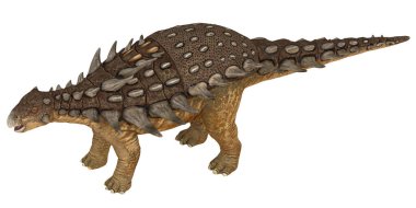 Dikenli zırhlı bir dinozor tasviri..