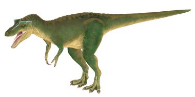 Vahşi bir dinozorun gerçekçi 3 boyutlu canlandırması.