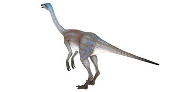 Beyaz arka planda gerçekçi dinozor çizimi