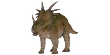 Gerçekçi Triceratops dinozor çizimi