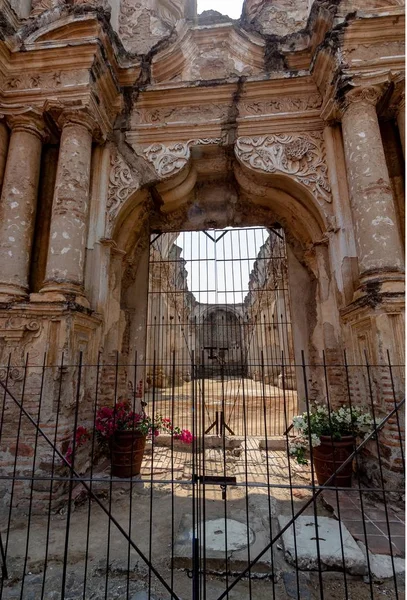 Gyarmati Struktúrák Churchs Kolostorok Házak Utcák Páfránylevél Antigua Guatemala — Stock Fotó