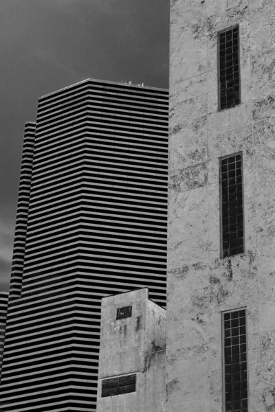 Miami Govermment Centre Building\'s area Black and white