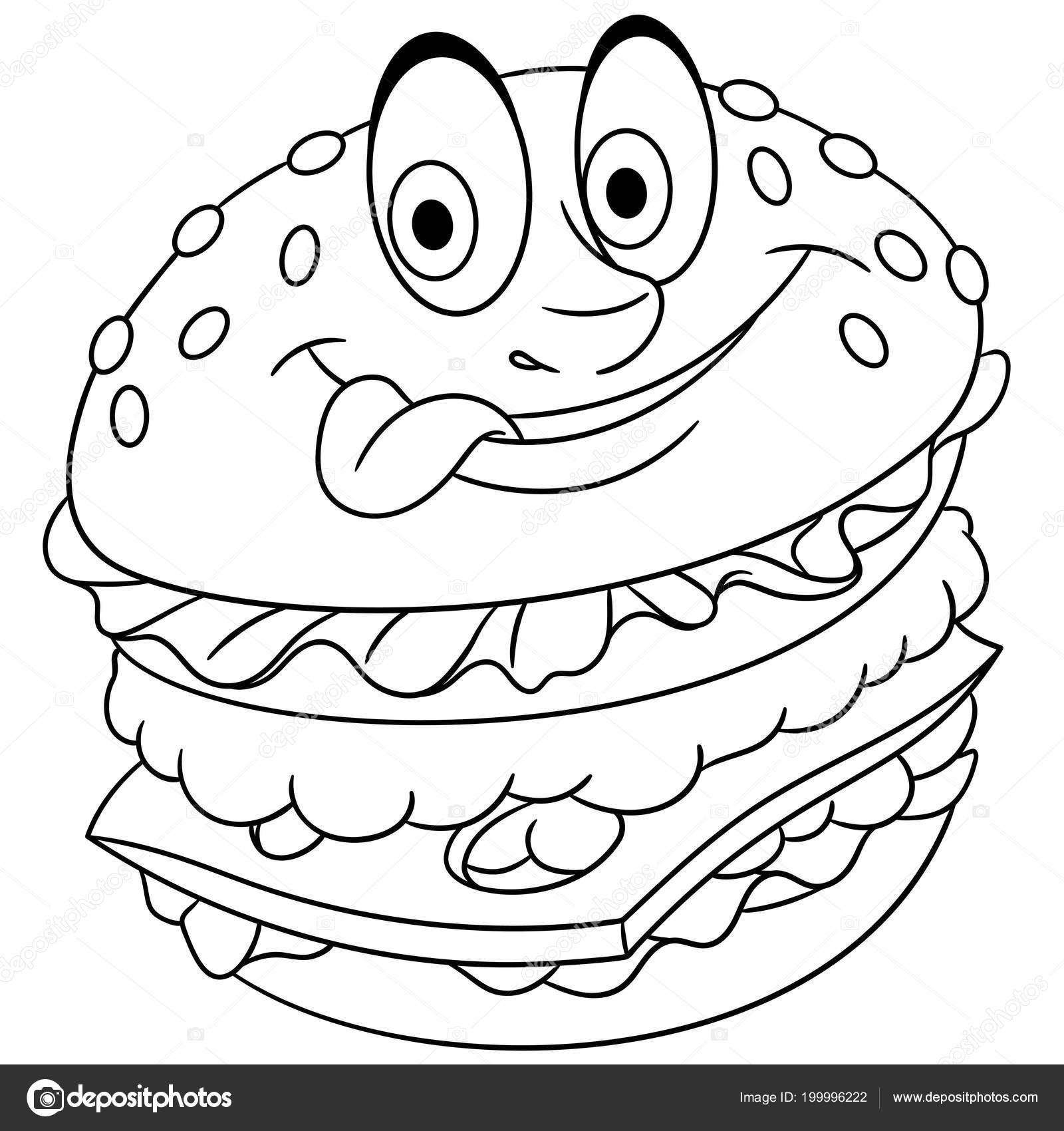 Cmages: hamburger coloring page | Burger Hamburger Cheeseburger