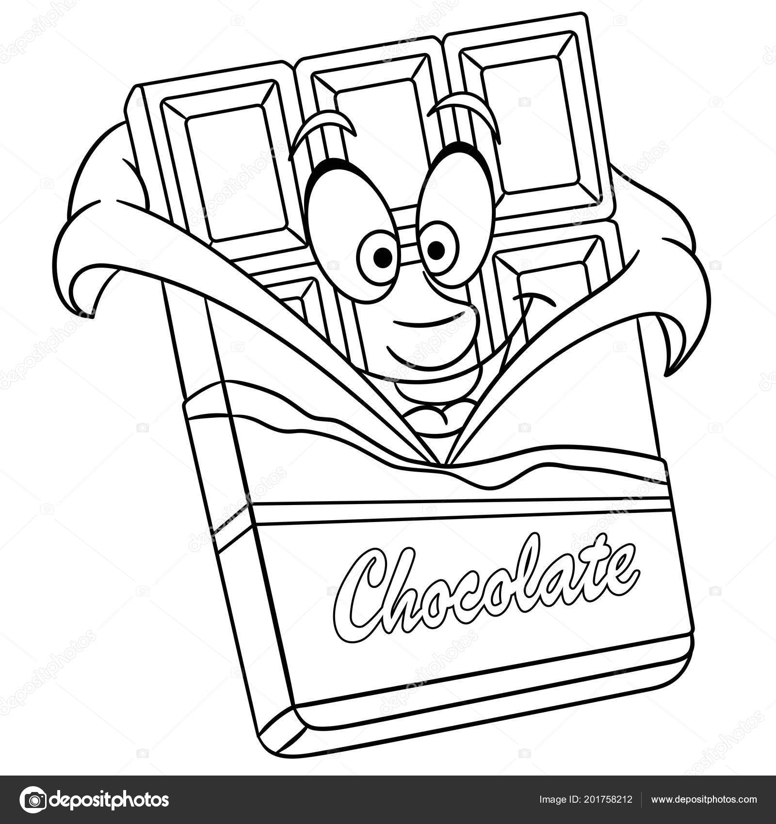 chocolate bar coloring pages