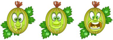 Bektaşi üzümü. Meyve gıda kavramı. Emoji ifade koleksiyonu. Çocuklar için boyama kitabı, boyama sayfaları, tişört baskı, simge, logo, etiket, yama, etiket çizgi kahramanlar.