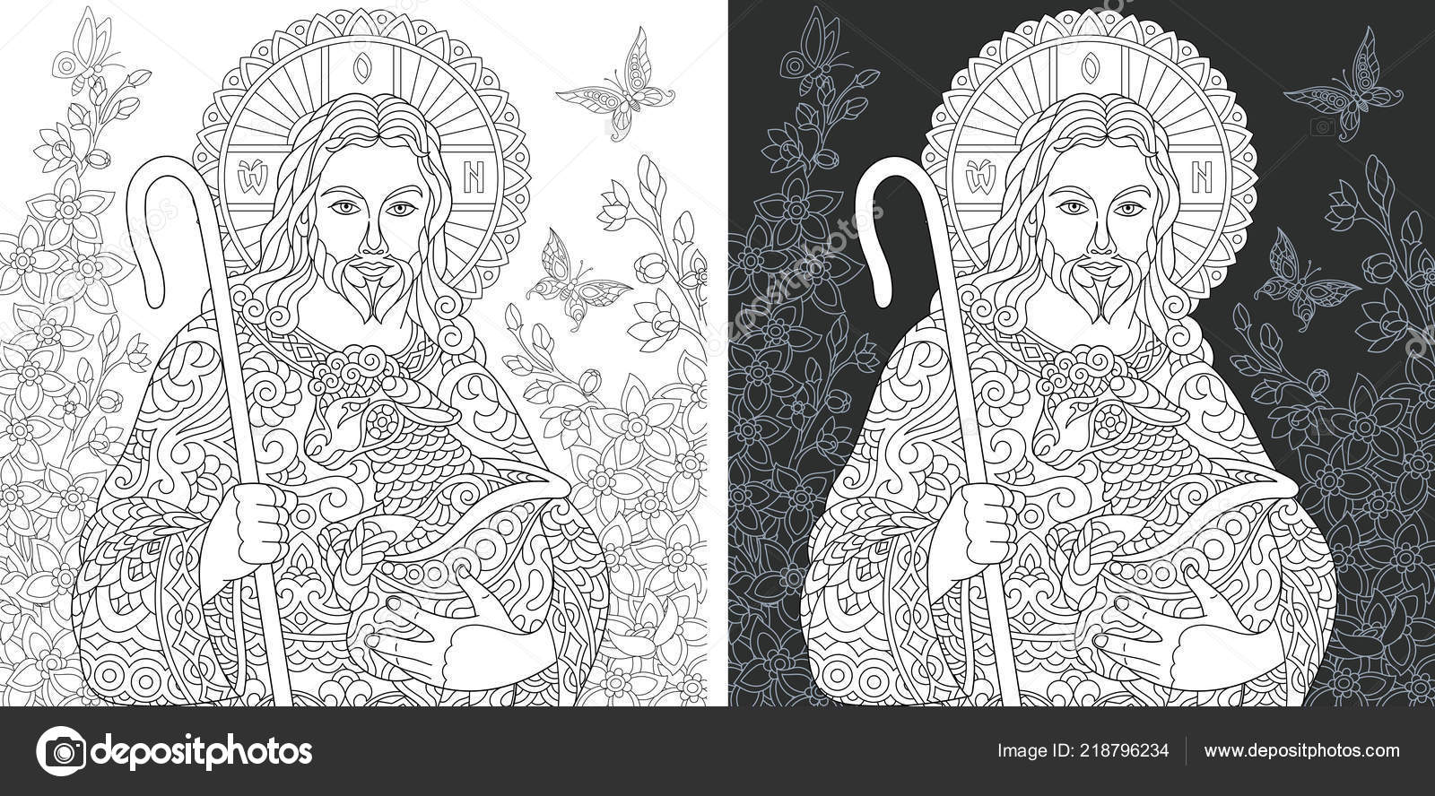 Religie Kleurplaat Kleurboek Kleuren Foto Met Jezus Christus