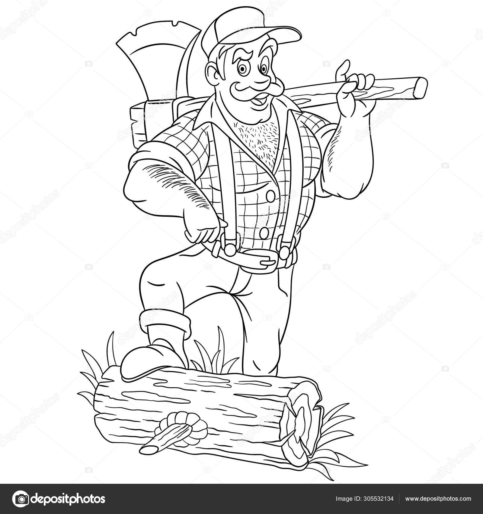 Lenhador Desenho Para Colorir - Ultra Coloring Pages