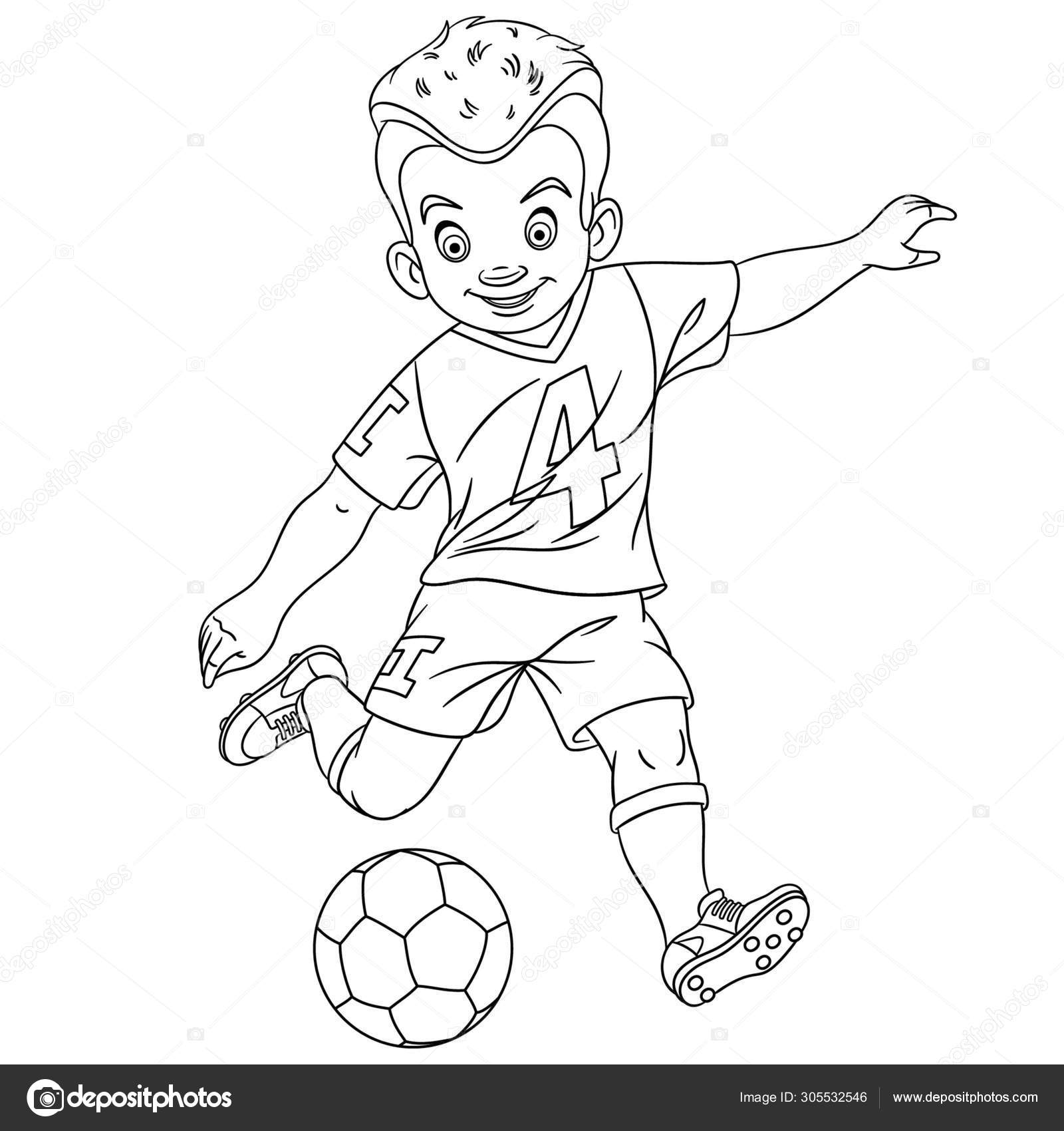 Desenhos de Futebol para colorir - Páginas para impressão grátis