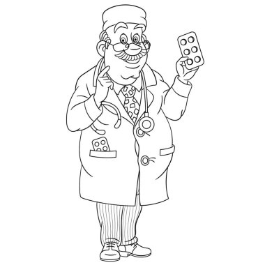 doktor doktor doktor ile boyama sayfası