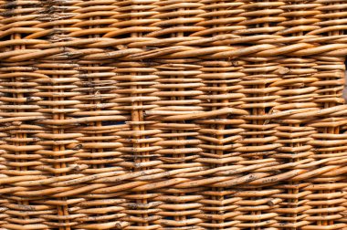 Kahverengi Rattan sepet kamışı arka plan. Doku. Yakın çekim. Arka plan tasarımı için