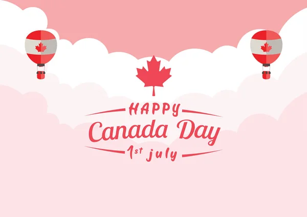 Feliz Día de Canadá. Día de la Independencia Cartel, Postales, Fondo — Vector de stock