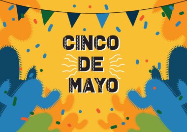 Cinco De Mayo Kutlama Arka Plan Kaktüs Arka Plan