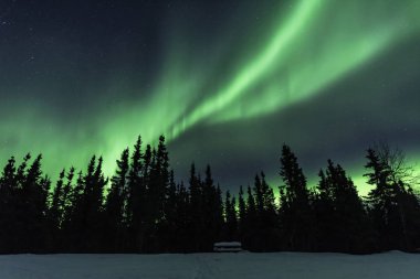 Chena göller Alaska'da, Kutup ışıkları