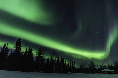 Chena göller Alaska'da, Kutup ışıkları