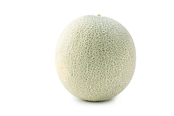 Närbild, urklipps bana, klippa ut, vacker klippa cantaluponmelon skalad melon isolerad på vit bakgrund — Stockfoto