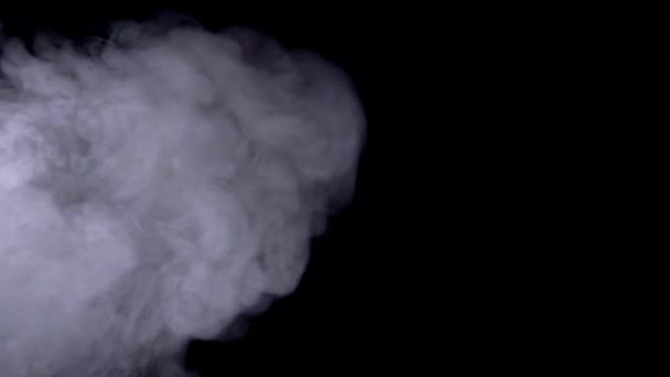 Fumo Realistico Nebbia Foschia Isolata Sfondo Nero Modalità Schermo Miscelare — Video Stock