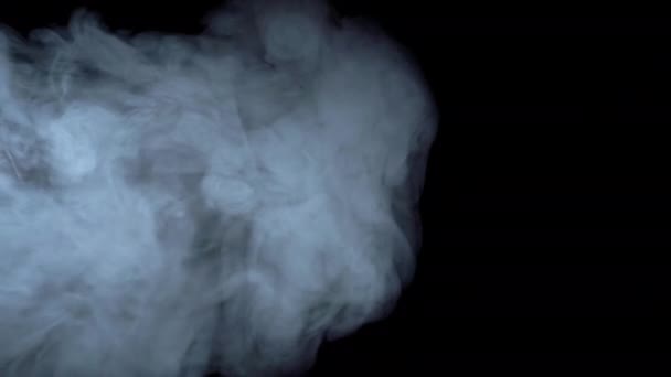 Реалистичный Дым Туман Туман Изолированы Черном Фоне Режим Экрана Смешивания — стоковое видео