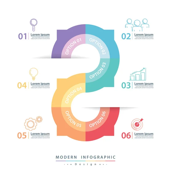 Nowoczesny Design Infografikę Ilustracja Wektorowa — Wektor stockowy