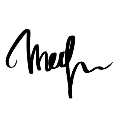 Beyaz arka planda yalıtılmış belgeler için siyah el ile imza. Kongre için hayali Imza el çizilmiş. Kaligrafi yazı vektör illüstrasyon Eps10. 