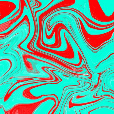 Ebru ile arka plan illüstrasyon. Mermer dokusu. Poster, kartlar, broşür, davetiye, kapak kitabı, katalog, afiş için harika. Parlak boya sıçrama. Yeşil ve kırmızı renklerde renkli sıvı.