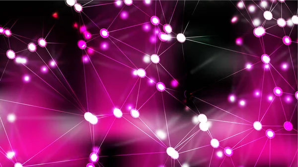Connecting Dots and Lines Pink and Black Abstract Background