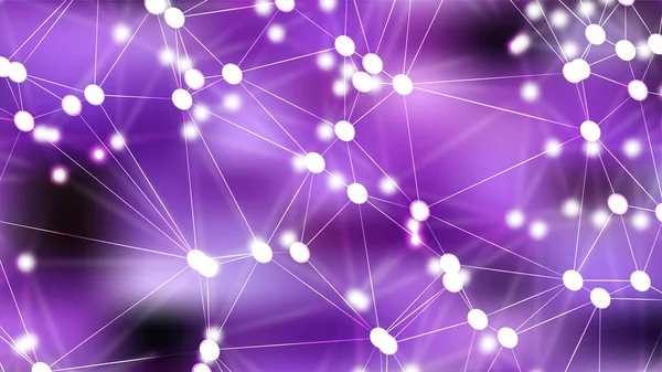 Connecting Dots and Lines Purple Abstract Background