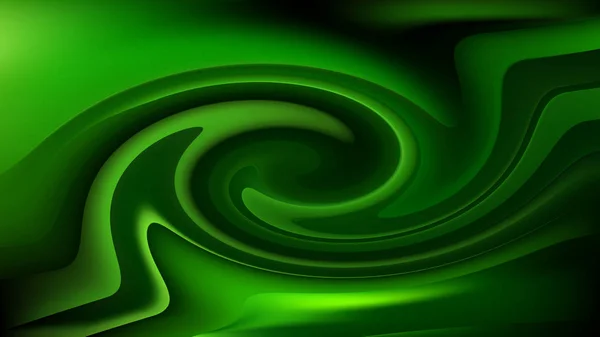 抽象的なクールな緑の渦巻きの背景 — ストック写真