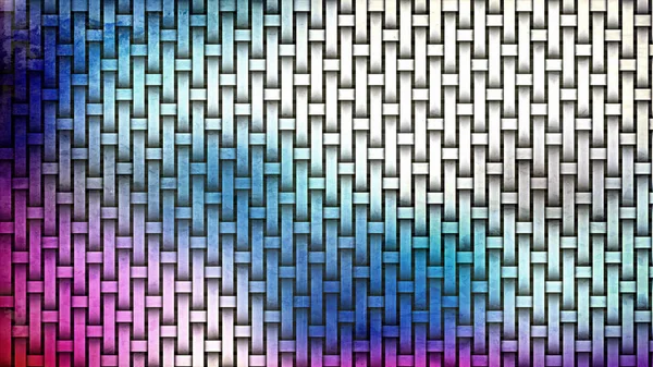 Pink and Blue Wicker Twill Weave Background Texture — Stock Photo, Image