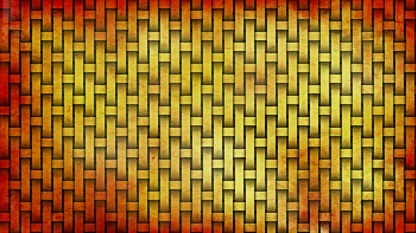 Red and Yellow Weave Rattan Texture Background — Stock Photo, Image