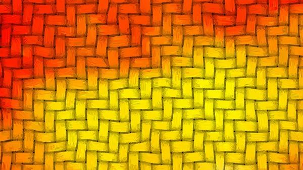 Red and Yellow Woven Bamboo Texture — Stock Photo, Image
