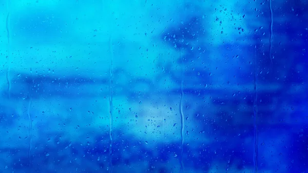 Luminoso blu gocce d'acqua sfondo Texture — Foto Stock