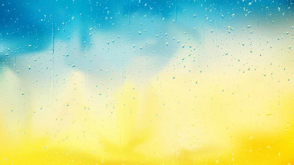 Fondo de lluvia azul y amarillo — Foto de Stock