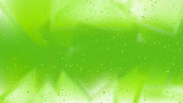 Arrière-plan vert goutte de pluie — Photo