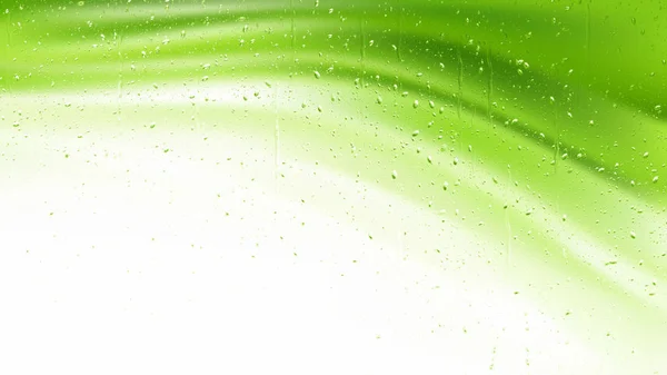 Grön och vit vattendroppar bakgrund — Stockfoto