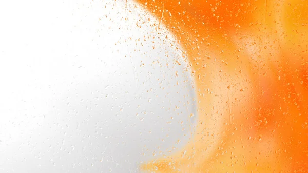 Pomarańczowy i biały krople wody tło — Zdjęcie stockowe