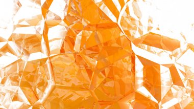 Soyut Turuncu ve Beyaz Kristal Arka Plan