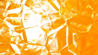 Soyut Turuncu ve Beyaz Kristal Arka Plan