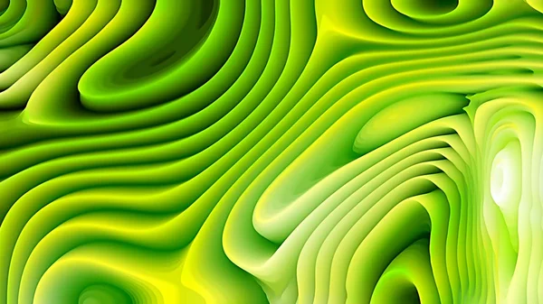 Textura de ondulación de líneas curvas verdes y amarillas —  Fotos de Stock